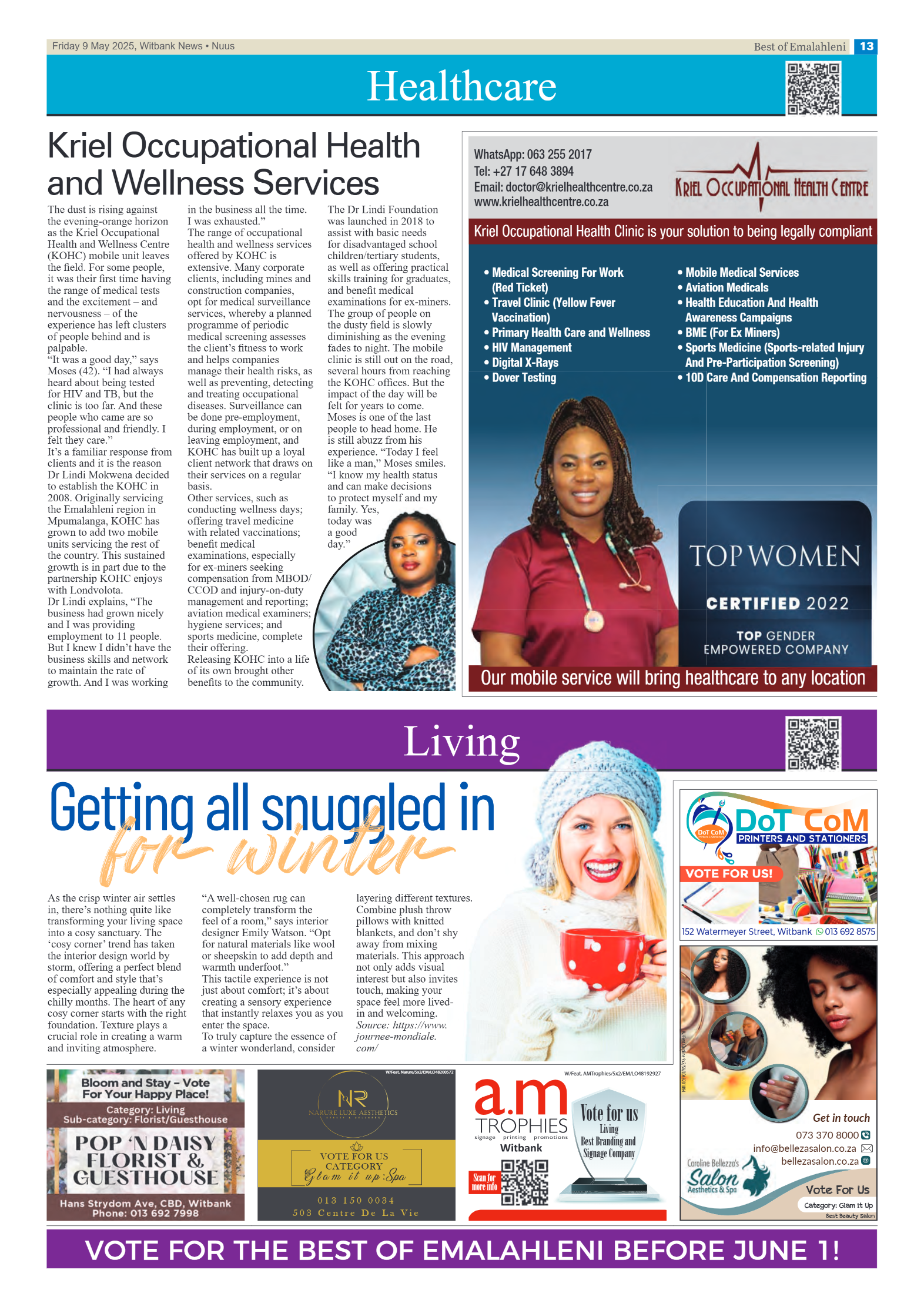 Best of Emalahleni Readers’ Choice Awards nominations 2024 page 13