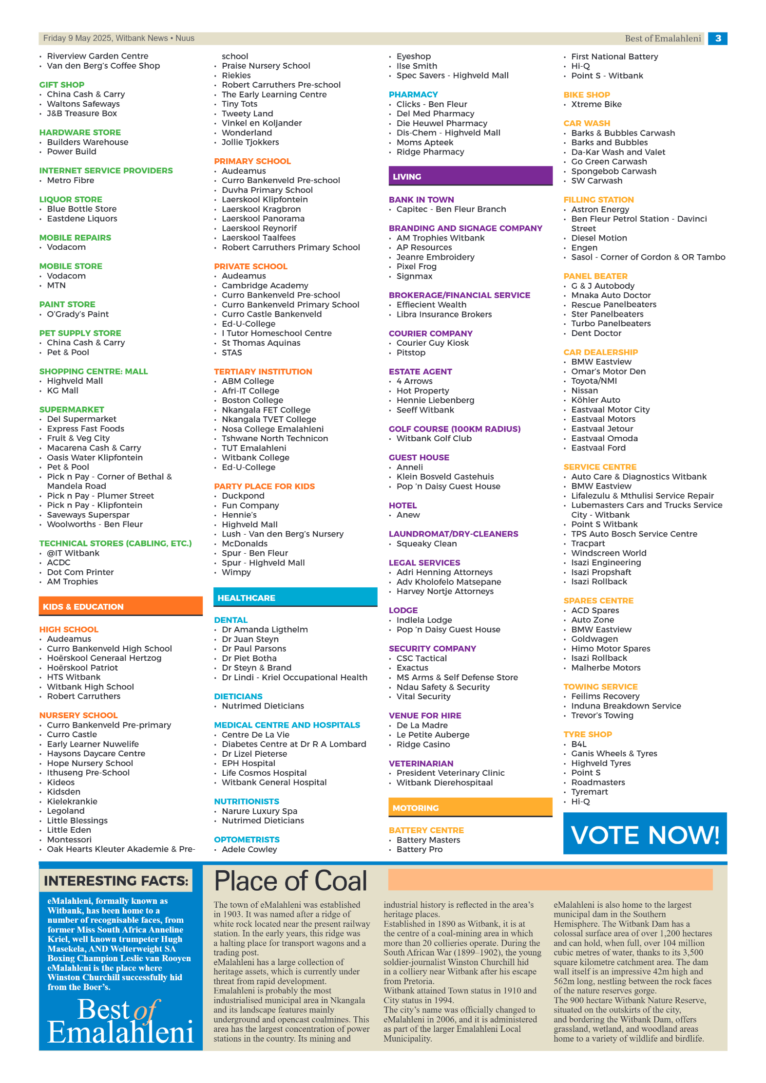 Best of Emalahleni Readers’ Choice Awards nominations 2024 page 3