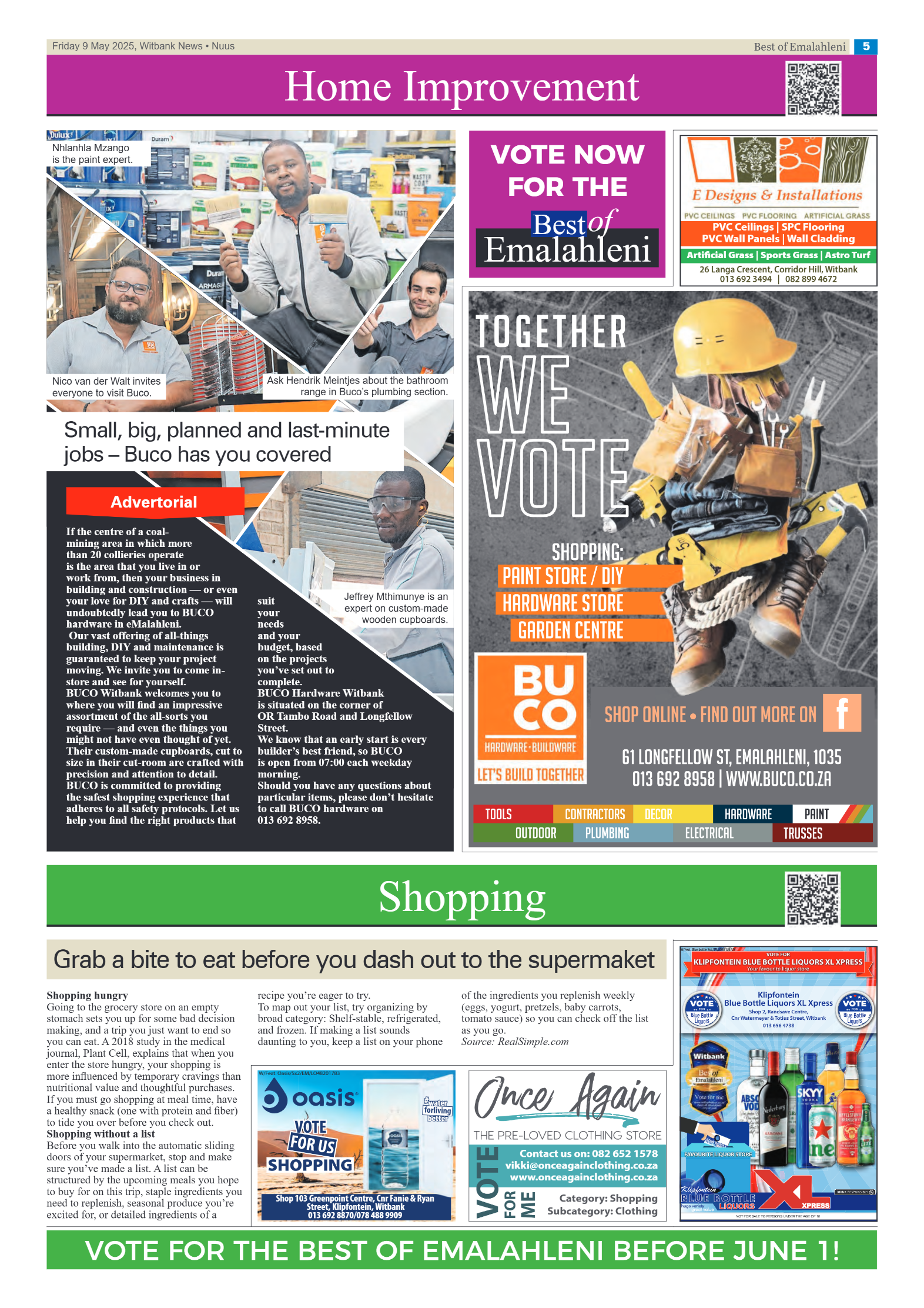 Best of Emalahleni Readers’ Choice Awards nominations 2024 page 5