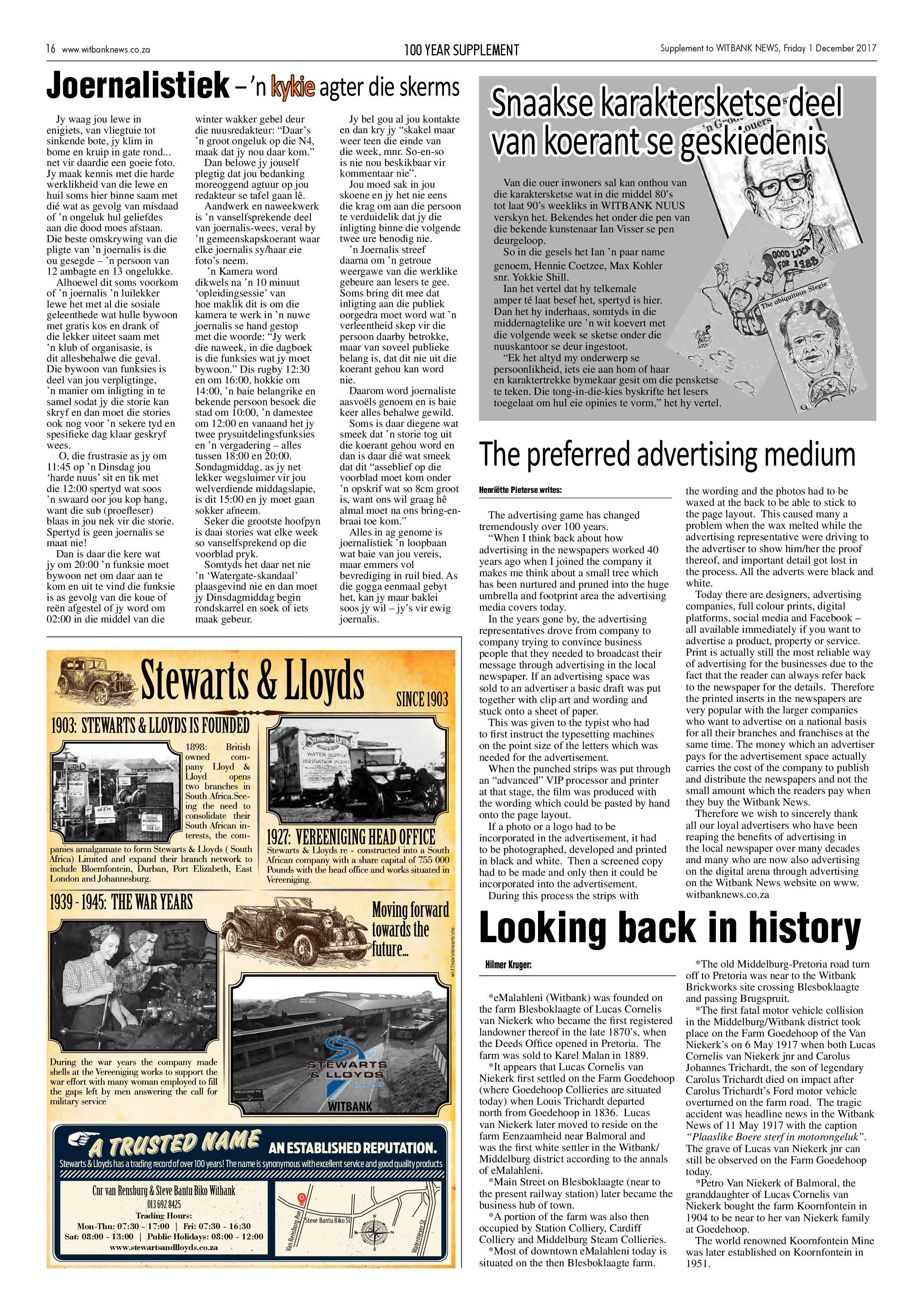 Witbank News 100 Year Supplement page 16