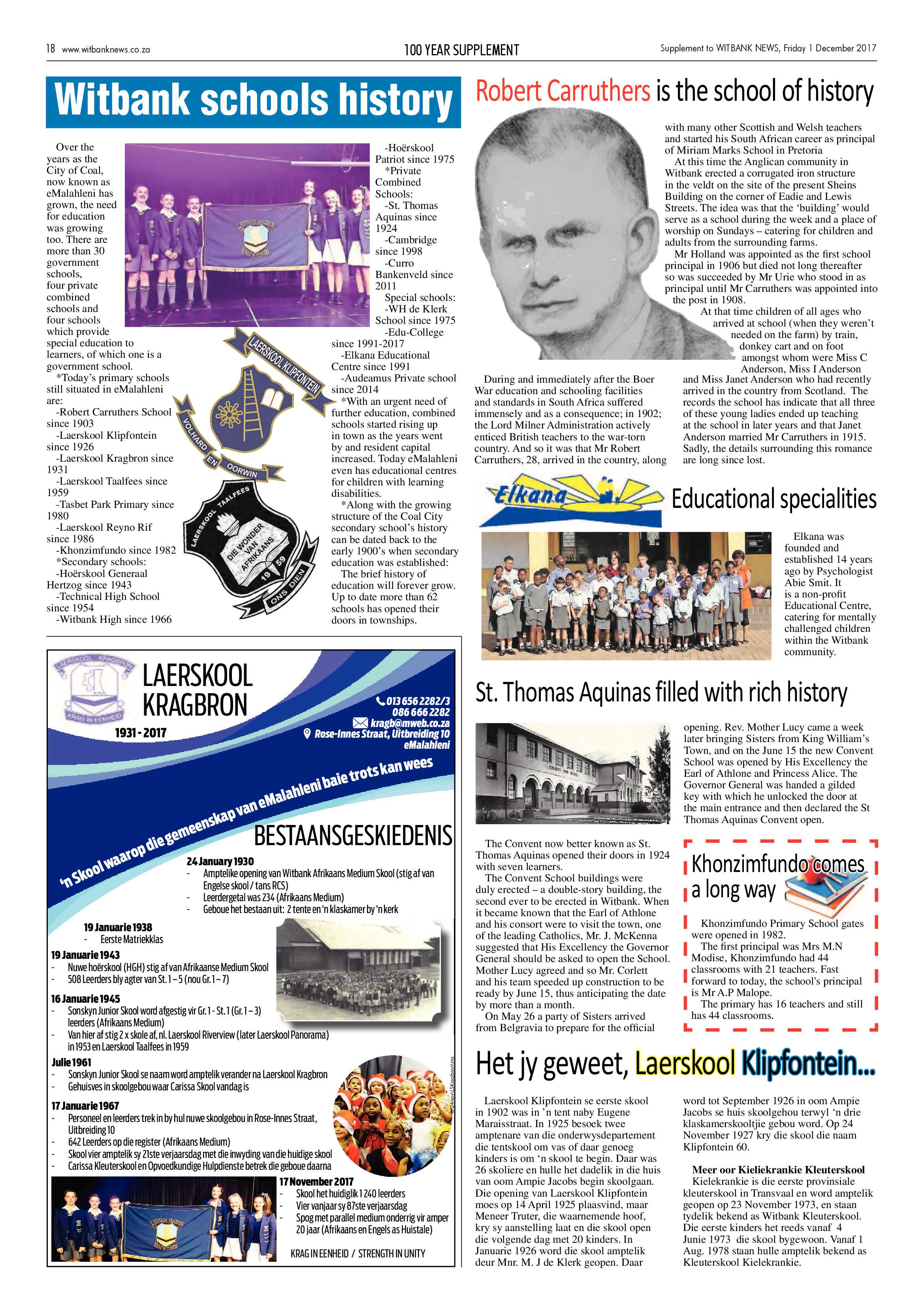 Witbank News 100 Year Supplement page 18