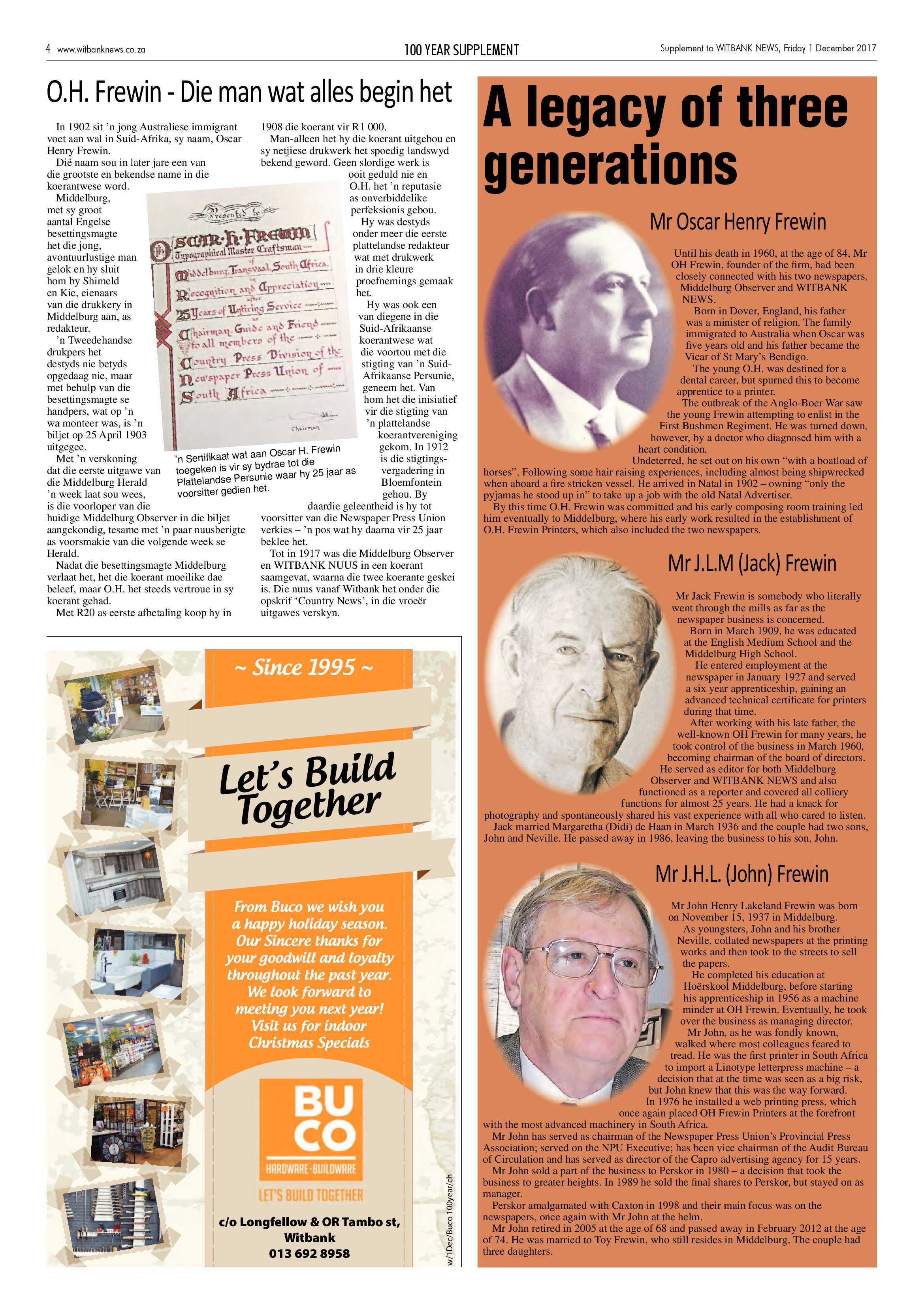 Witbank News 100 Year Supplement page 4